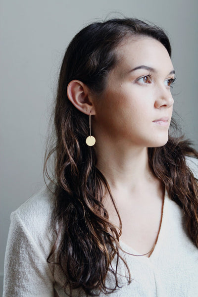 Modern Circle Drop Earrings
