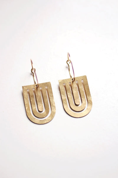 Rainbow Tab Hoop Earrings