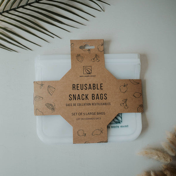 PEVA Reusable Snack Bags - Eco-Friendly Zip Pouch