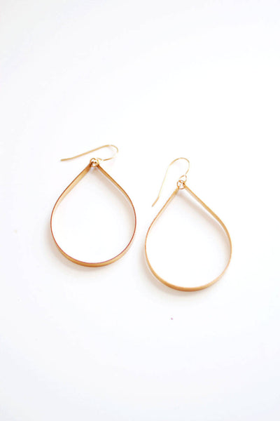 Sculptural Large Teardrop Earrings - Hoop Earrings | Delicate Earrings | Gold Filled Earrings | Dangle Earrings | Sterling Earrings