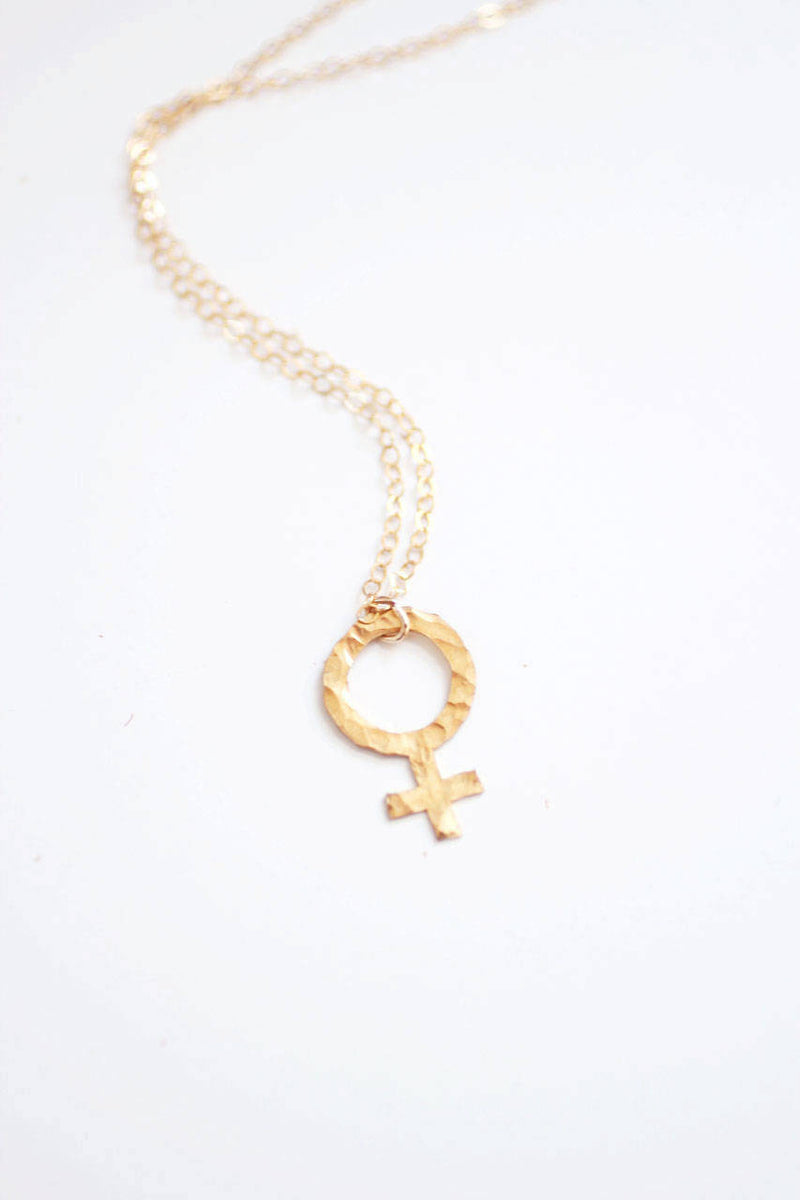 Girl on sale symbol necklace