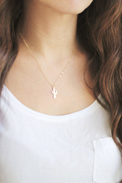 Tiny Cactus Necklace | Brass Cactus Necklace | Gold Cactus Necklace | Sterling Silver Cactus Necklace | Cactus Jewelry | Cactus Pendant