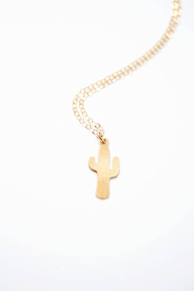 Tiny Cactus Necklace | Brass Cactus Necklace | Gold Cactus Necklace | Sterling Silver Cactus Necklace | Cactus Jewelry | Cactus Pendant