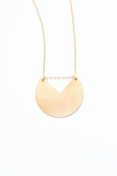 Minimalist Geometric Circle Necklace | 14k Gold Filled | Sterling Silver | Long Necklace | Brass Necklace