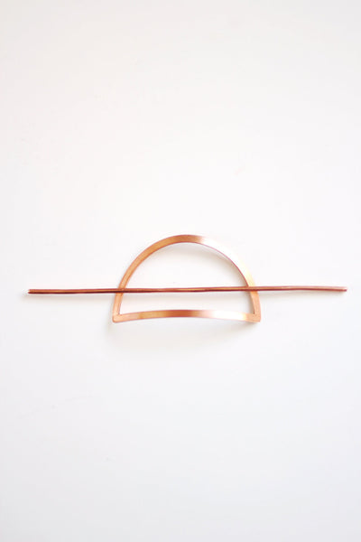 Half Moon Hair Pin | Brass Hair Clip | Copper Hair Slide | Hair Barrette | Hair Accessories | Copper Hair Clip | Silver Hair Slide