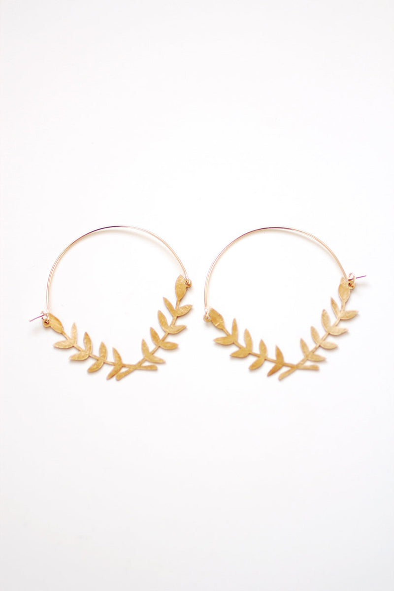 Laurel Wreath Hoop Earrings – Pauline Stanley Studio + Rare Bird Co.