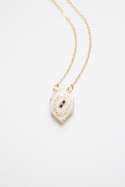Hexagon Solar Quartz Necklace | Solar Quartz Jewelry | 14k Gold Fill Necklace | Sterling Silver | Gemstone Necklace | Stone Necklace