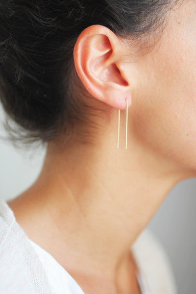 Square Minimalist Wire Earrings