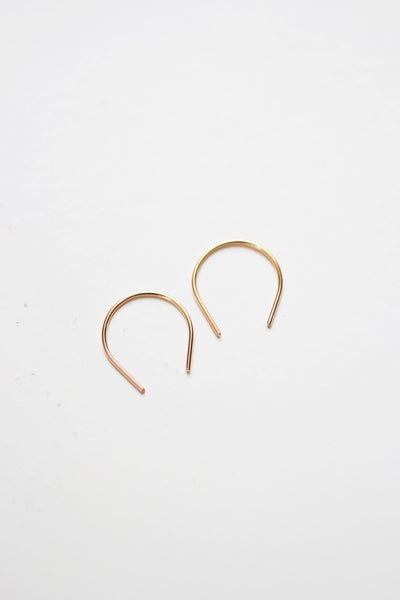 Mini Horseshoe Minimalist Wire Earrings