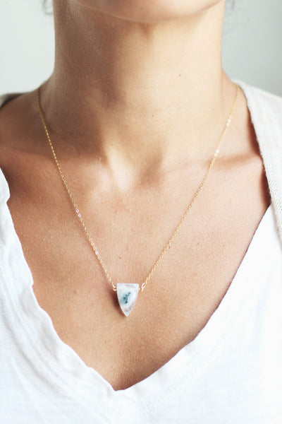 Triangle Spear Solar Quartz Necklace | Solar Quartz Jewelry | 14k Gold Fill Necklace | Sterling Silver | Gemstone Necklace | Stone Necklace