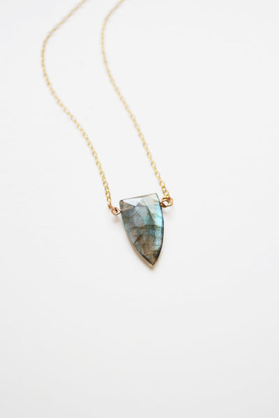 Triangle Spear Labradorite Necklace | Labradorite Jewelry | 14k Gold Fill Necklace | Sterling Silver | Gemstone Necklace | Stone Necklace