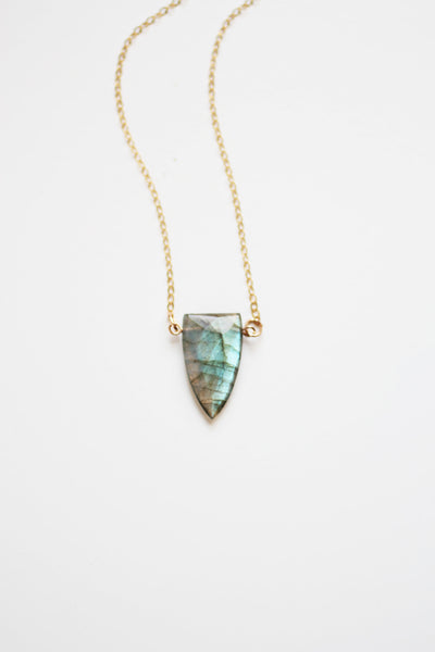 Triangle Spear Labradorite Necklace | Labradorite Jewelry | 14k Gold Fill Necklace | Sterling Silver | Gemstone Necklace | Stone Necklace