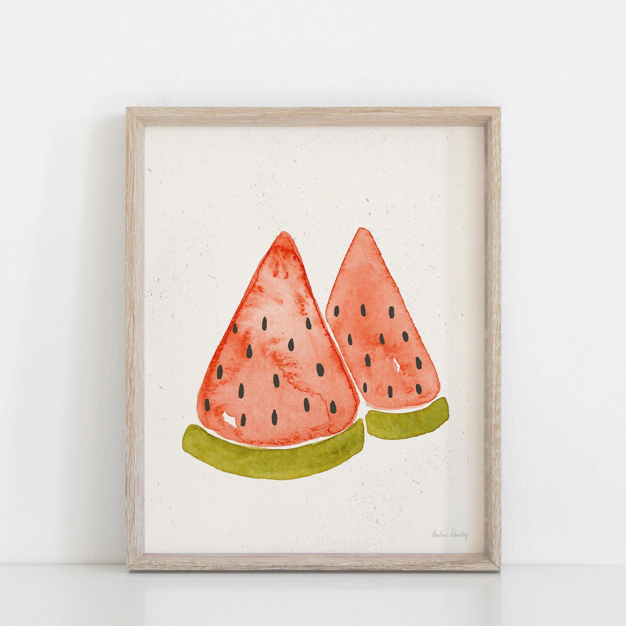 Watermelon Watercolor Wall Art Print