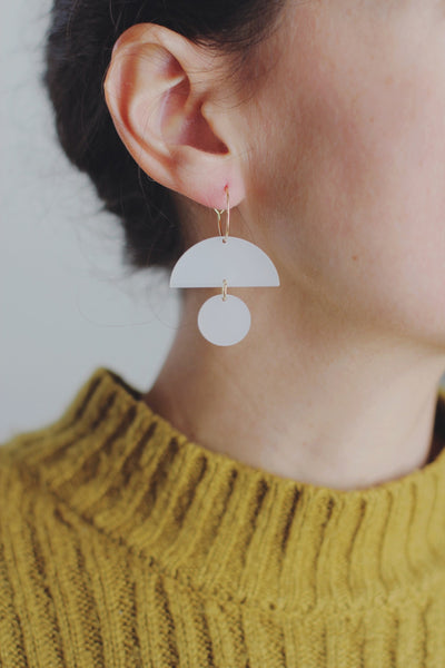 Totem Shape Acrylic Earrings | Totem Earrings | Geometric Earrings | Minimalist Earrings | Modern Jewelry | Acrylic Earrings