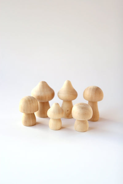 Hand Painted Wooden Mushrooms | Mushroom Decor | Minimalist Decor | Nature Decor | Cottagecore Decor| DIY Kit | Craft Kit
