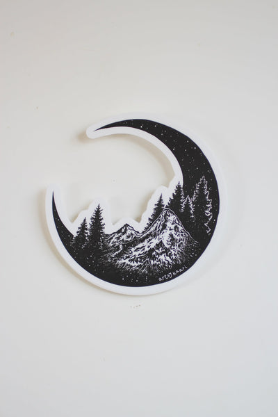 Mountain Moon Vinyl Sticker