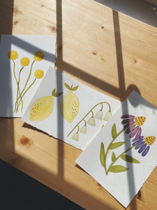 New Floral Watercolor Prints in the Shop - February 2022