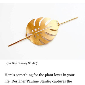 Monstera Leaf Hair Pin Featured on LA Times Gift Guide