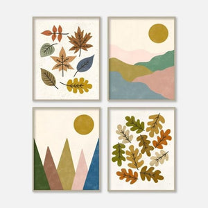 New Wall Art Prints: Minimalist Landscapes + Autumn Leaves