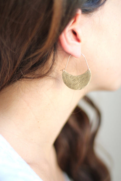 Crescent Hoop Earrings