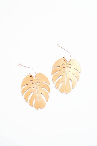 Monstera Leaf Earrings