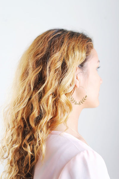 Laurel Wreath Hoop Earrings