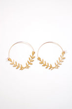 Load image into Gallery viewer, Laurel Wreath Hoop Earrings