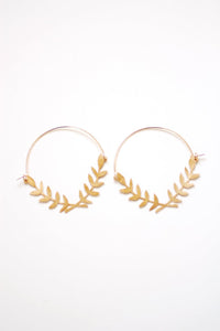 Laurel Wreath Hoop Earrings