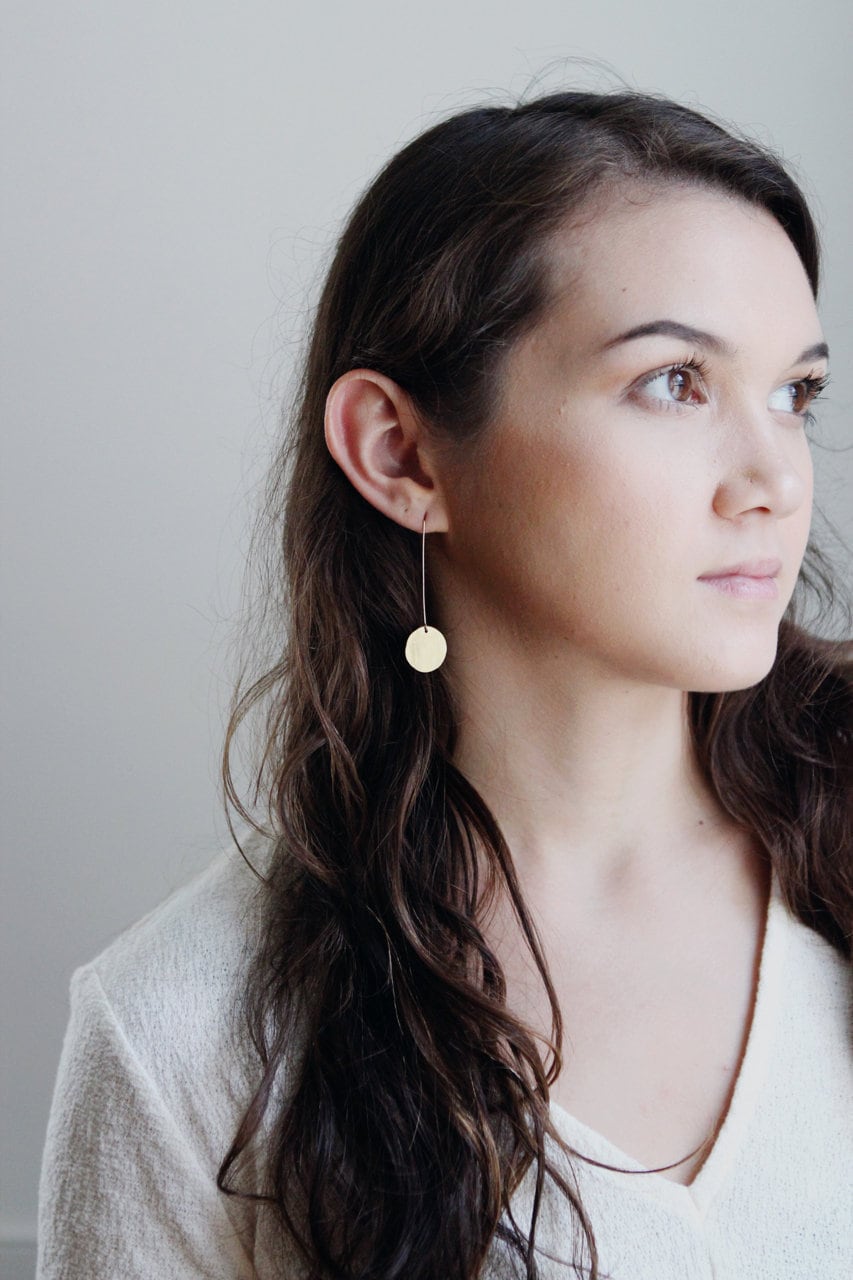 Modern Circle Drop Earrings