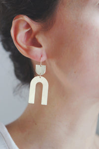 Geo Tab Arch Earrings