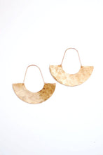 Load image into Gallery viewer, Hammered Half Moon Earrings