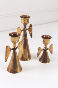 Vintage Brass Angels Candle Stick Holder Set | Vintage Candle Holder | Vintage Christmas Decor | Mid Century Decor | Minimalist Decor