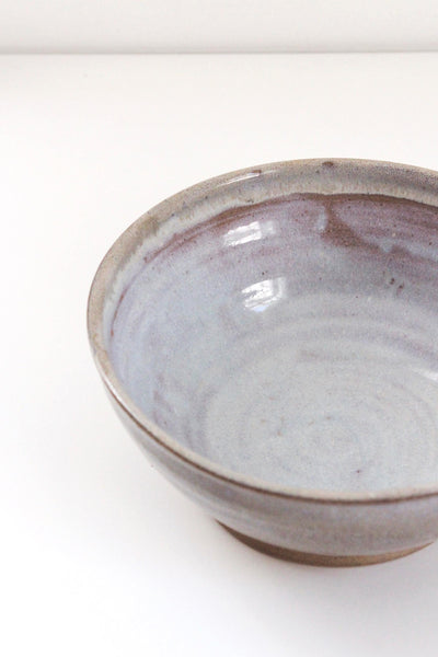 Vintage Studio Pottery Bowl Hand Thrown - Pale Blue