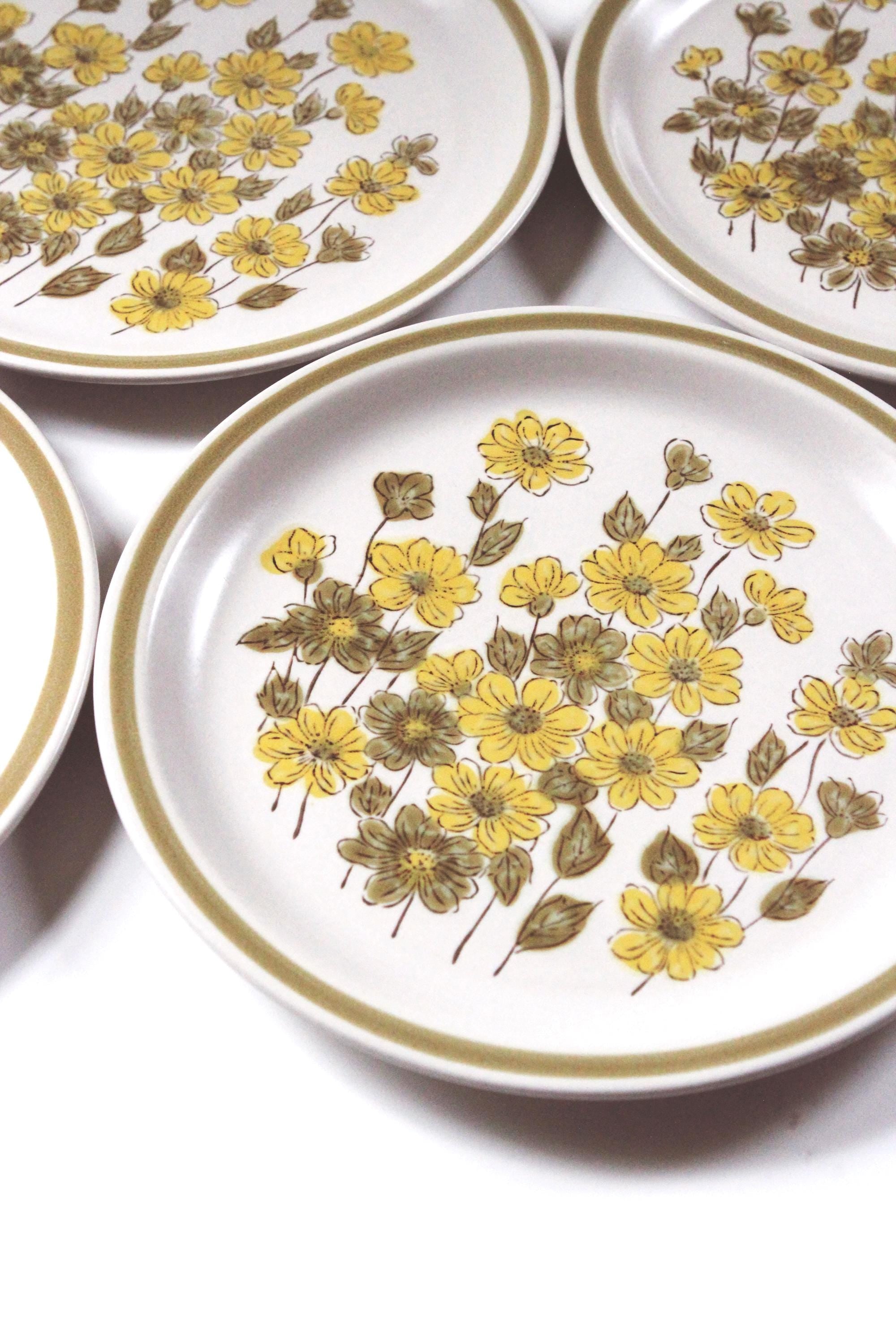 Vintage Plate With Flowers - Japanese Stoneware – Pauline Stanley