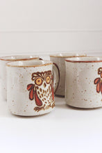 Load image into Gallery viewer, Vintage Coffee Mug - Speckled Owl Stoneware | Vintage Mug | Vintage Owl Mug | Vintage Stoneware | 60s 70s Mug | Speckled Mug