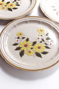 Vintage Plate With Flowers - Japanese Stoneware | Vintage Plate Set | Vintage Flower Plate | Vintage Plate Display | Vintage Plate Wall