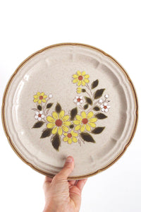 Vintage Plate With Flowers - Japanese Stoneware | Vintage Plate Set | Vintage Flower Plate | Vintage Plate Display | Vintage Plate Wall