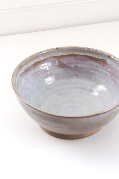 Vintage Studio Pottery Bowl Hand Thrown - Pale Blue