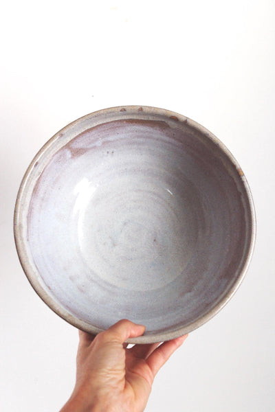 Vintage Studio Pottery Bowl Hand Thrown - Pale Blue