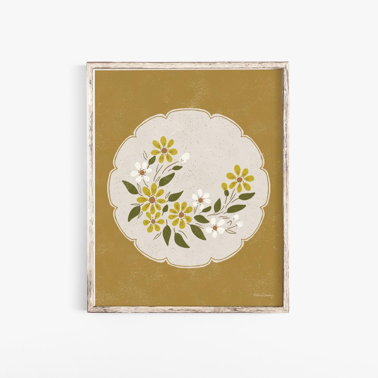 Vintage Flower Plate Wall Art Print | Floral Art | Minimalist Art | Nature Art | Plant Art | Earthy Art | Vintage Art 5x7 | 8x10 | 11x14