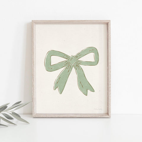 Single Bow Drawing Wall Art Print | Neutral Art | Minimalist Art | Childrens Art | Kids Art | Vintage Art 5x7 | 8x10 | 11x14