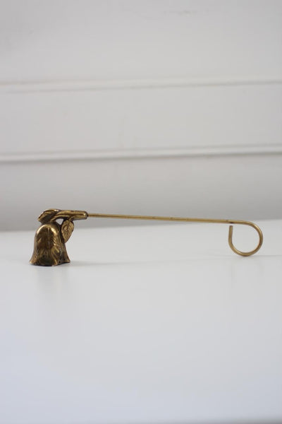 Vintage Brass Flower Candle Snuffer | Vintage Candle Snuffer | Vintage Decor | Mid Century Decor | Brass Candle Snuffer