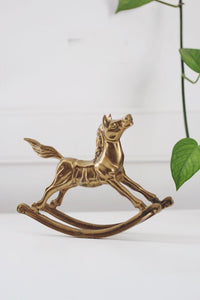 Vintage Brass Rocking Horse Figurine Large | Vintage Brass Figurine | Vintage Decor | Mid Century Decor | Vintage Brass Horse