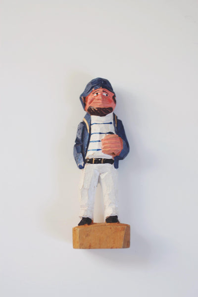 Vintage Wood Hand Carved Sailor Sea Captain Figurine