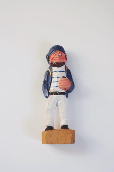 Vintage Wood Hand Carved Sailor Sea Captain Figurine