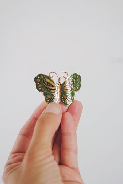 Vintage Cloisonné Enamel Butterfly Pin Brooch | Vintage Butterfly Brooch | Vintage Jewelry | Vintage Enamel Pin | Sold Individually