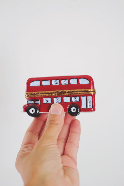 Vintage Limoges Double Decker Bus Trinket Box | Vintage Trinket Box | Vintage Limoges | Limoges Trinket Box | NOS New Old Stock