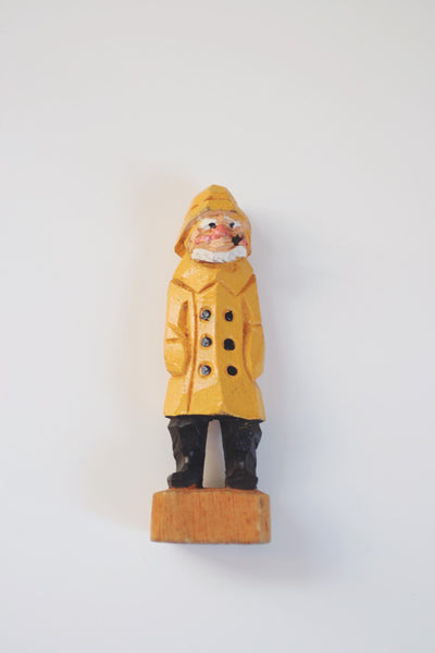 Vintage Wood Hand Carved Sailor Sea Captain Figurine