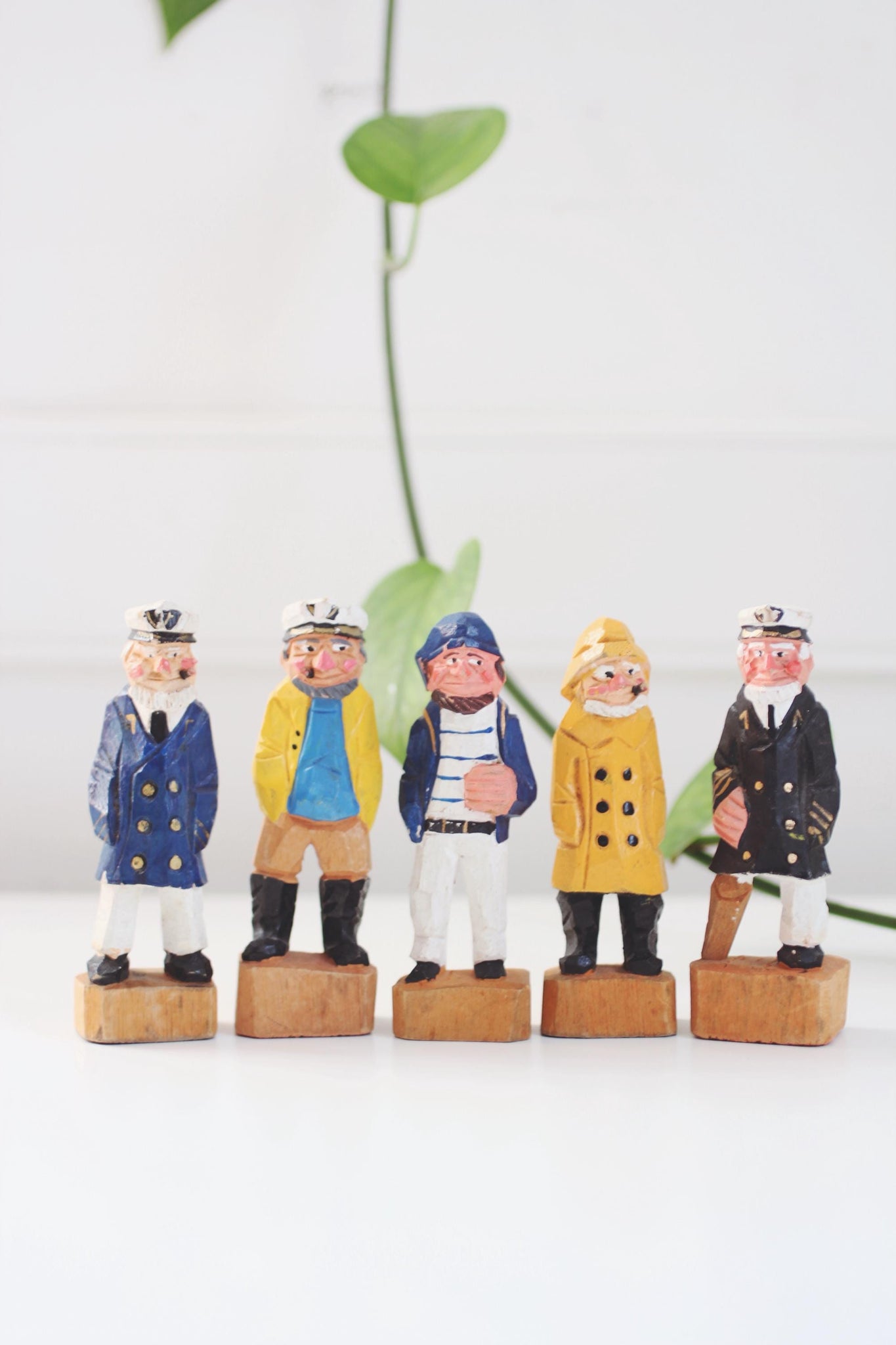 Vintage Wood Hand Carved Sailor Sea Captain Figurine