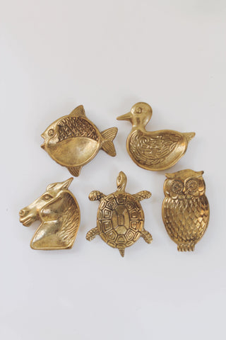 Vintage Brass Animal Trinket Dish | Vintage Trinket Dish | Vintage Decor | Mid Century Decor | Brass Trinket Dish | Brass Tray